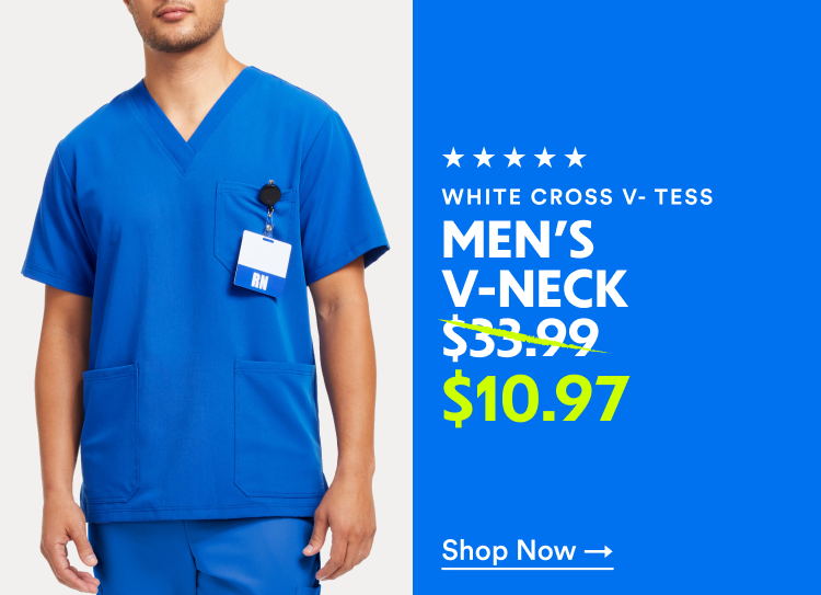 White Cross V-Tess Men's V-Neck | Shop Now