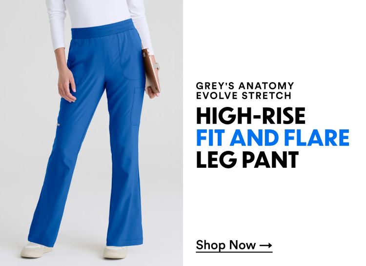 Grey's Anatomy Evolve Stretch | High-Rise Fit and Flare Leg Pant | Shop Now