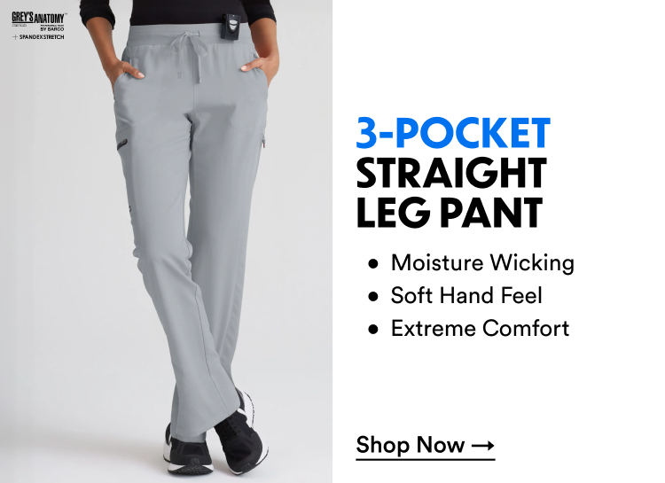 Grey's Anatomy | 3-Pocket Straight Leg Pant | Shop Now