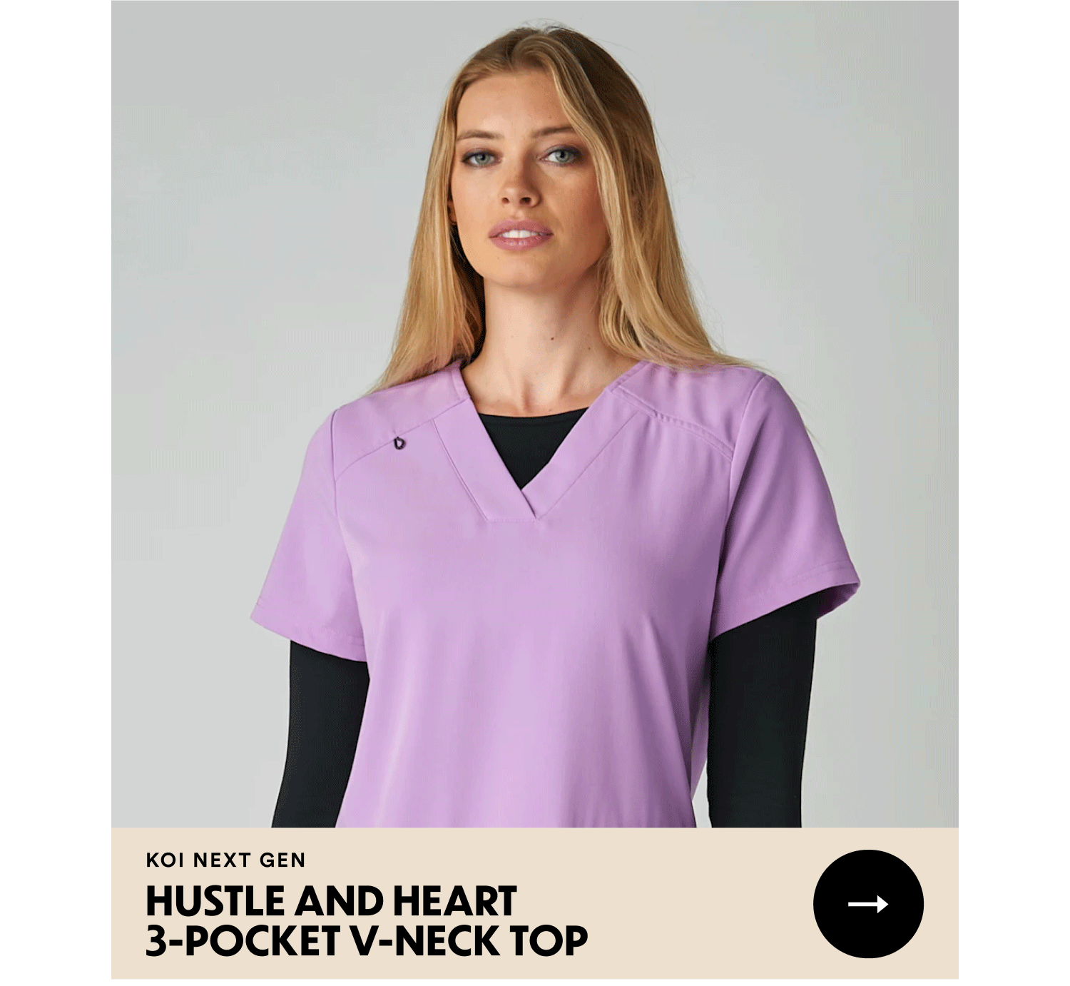 Koi Next Gen | Hustle and Heart 3-Pocket V-Neck Top | Shop Now