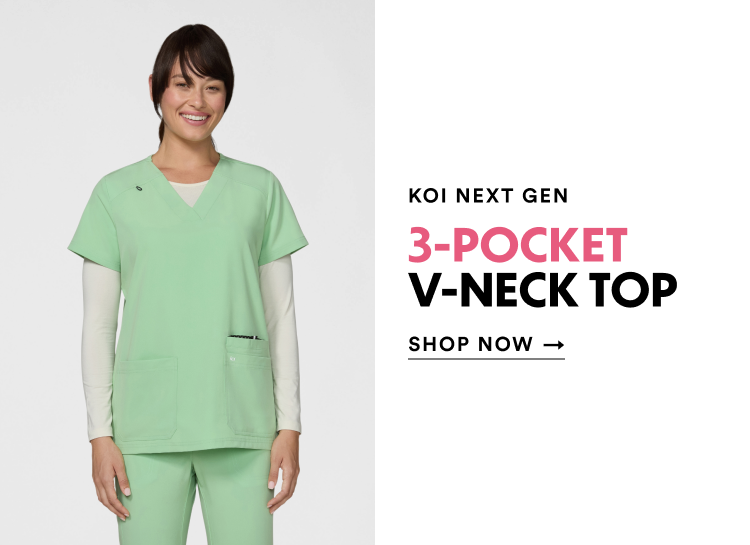Koi Next Gen | 3-Pocket V-Neck Top | Shop Now