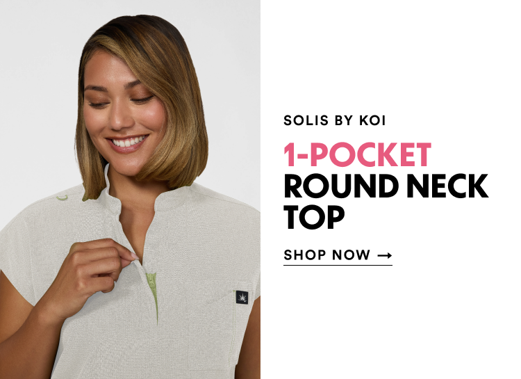 Solis By Koi | 1-Pocket Round Neck Top | Shop Now