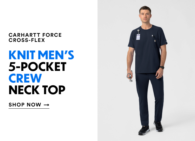 Carhartt Force Cross-Flex | Knit Men's 5-Pocket Crew Neck Top | Shop Now
