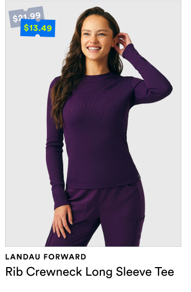Landau Forward | Rib Crewneck Long Sleeve Tee