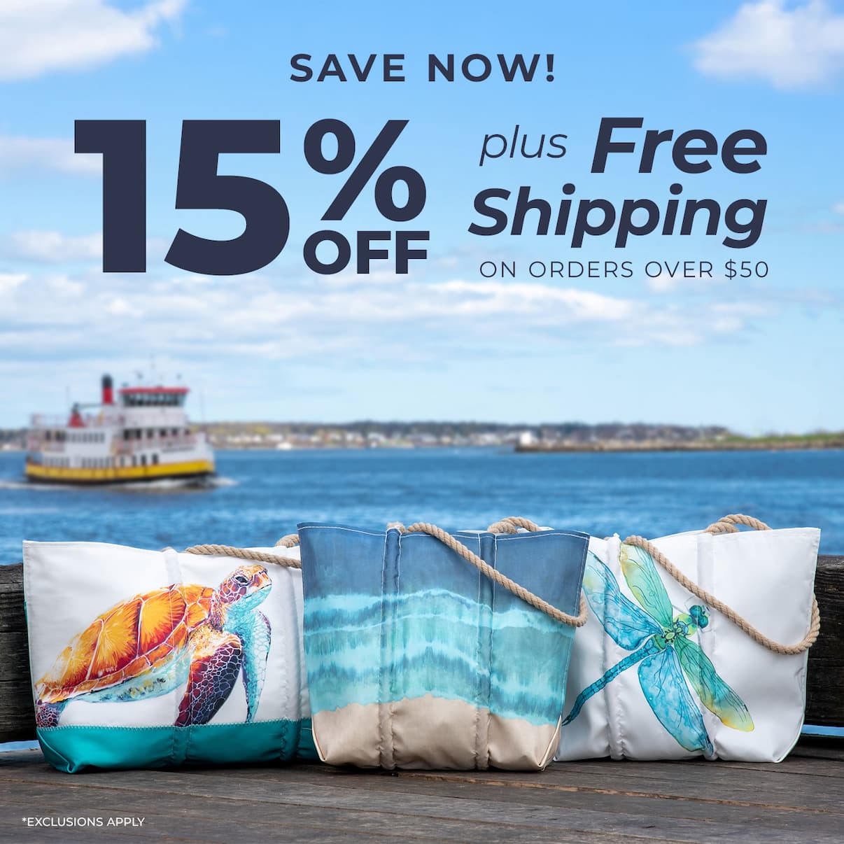 15% Off plus Free Shipping on Orders over $50