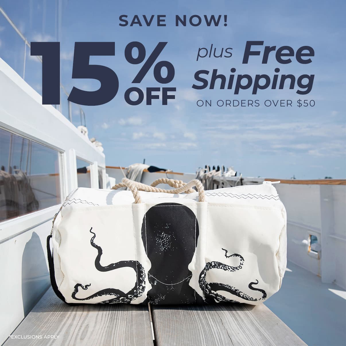 15% Off plus Free Shipping on Order over $50