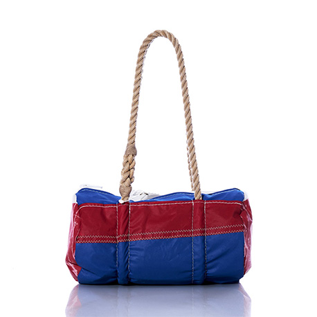 Vintage Red and Blue Baguette Bag