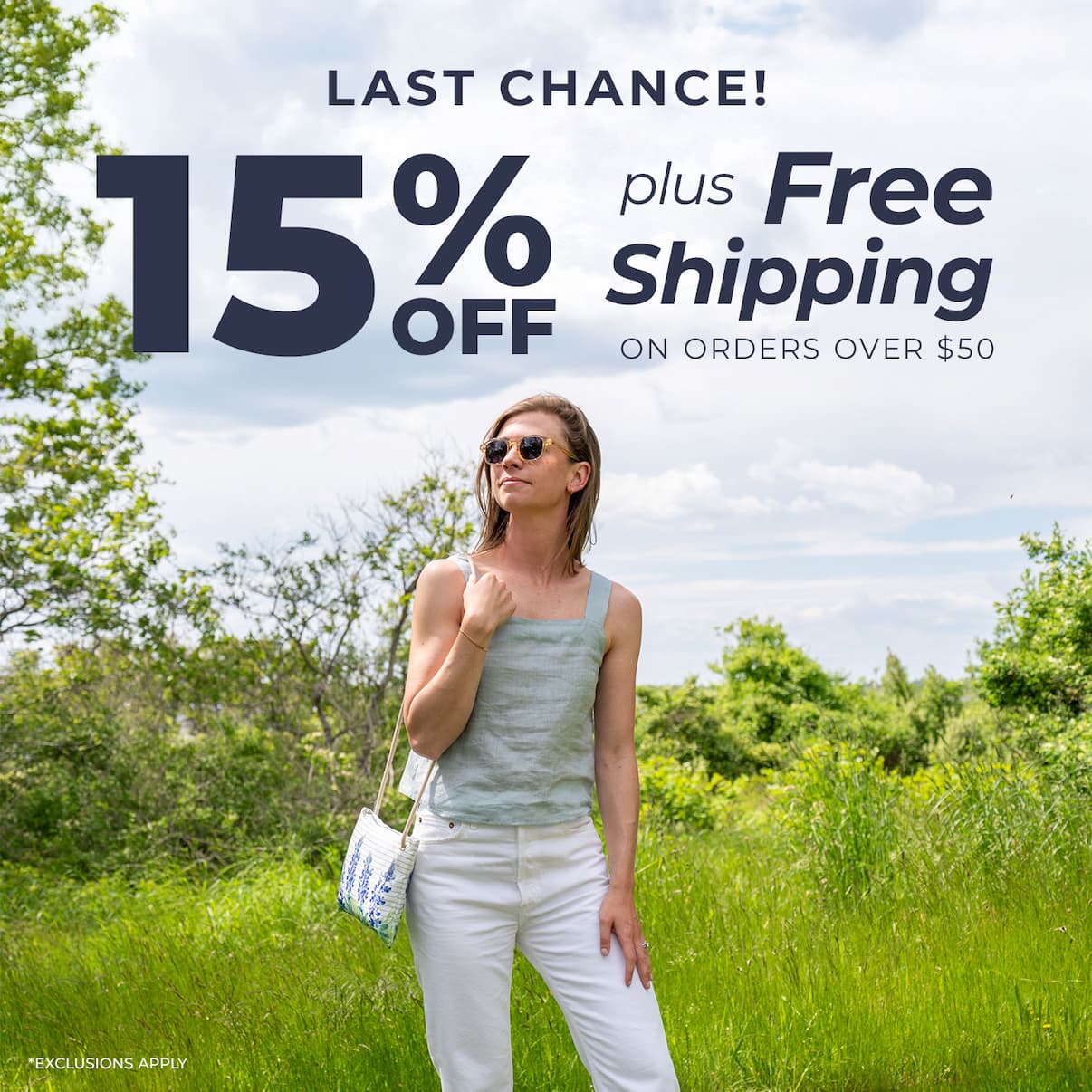 15% Off plus Free Shipping on Orders over $50
