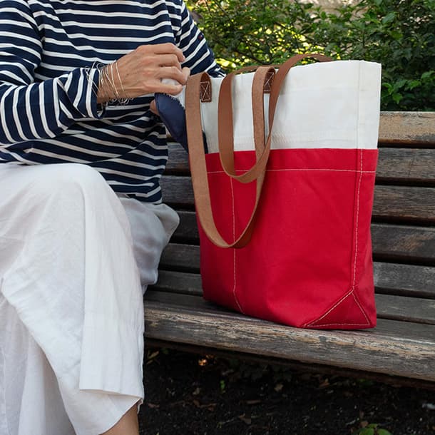 Red Chebeague Market Tote