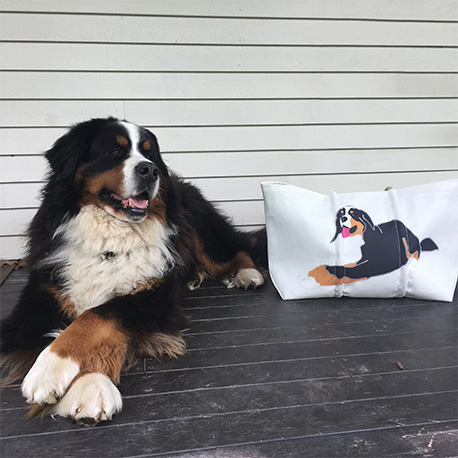 Bernese Mountain Dog Large Tote