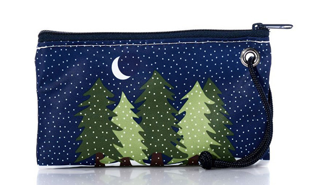 Midnight Snow Wristlet