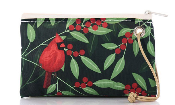 Winterberry Cardinals Wristlet