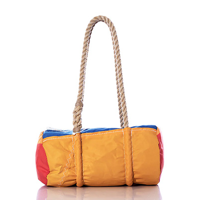 Vintage Orange and Blue Baguette Bag