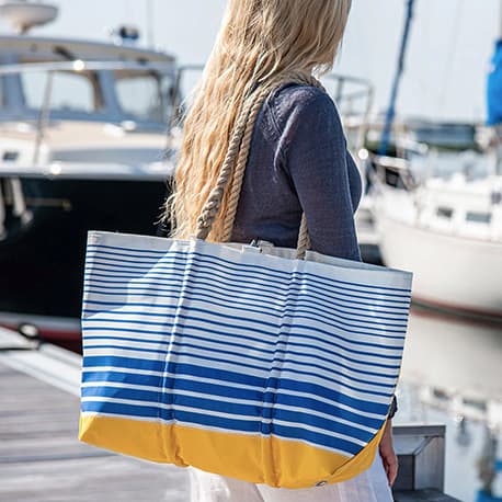 Blue Stripe Ogunquit Beach Tote