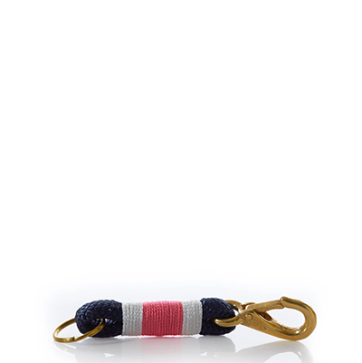 Fisherman's Rope Keychain-Navy-Pink