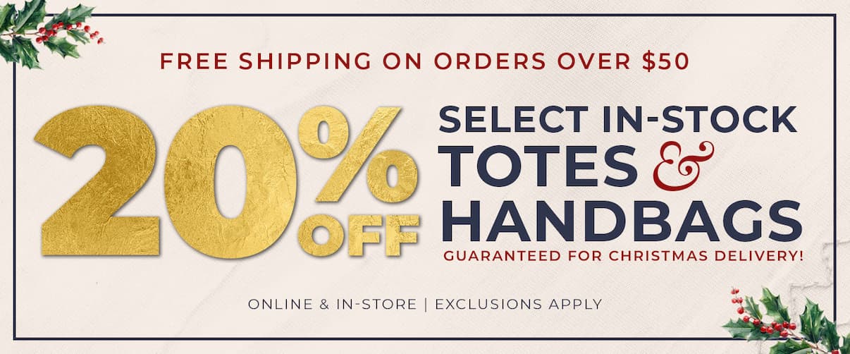 20% Off Select In-Stock Totes and Handbags