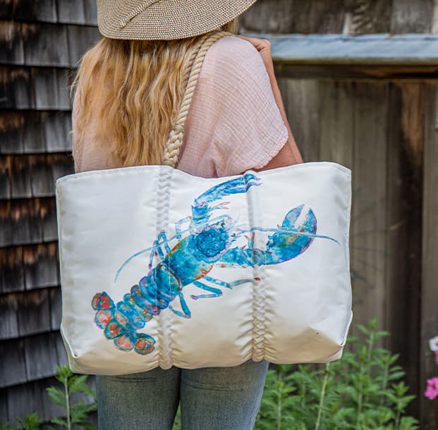 Multicolor Lobster Large Tote