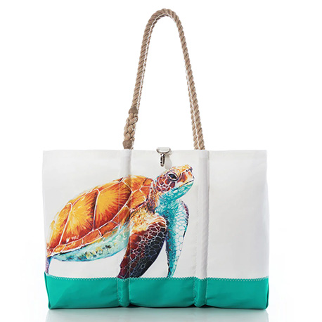 Multicolor Sea Turtle Ogunquit Beach Tote