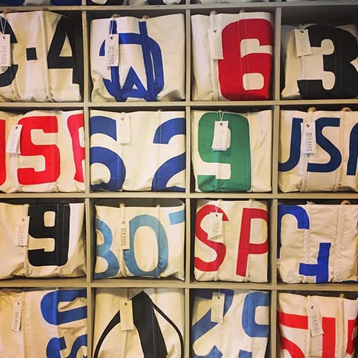 Vintage bags at a Sea Bags Store