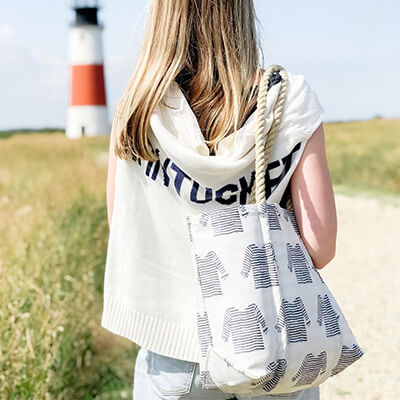 A woman with her Sea Bag