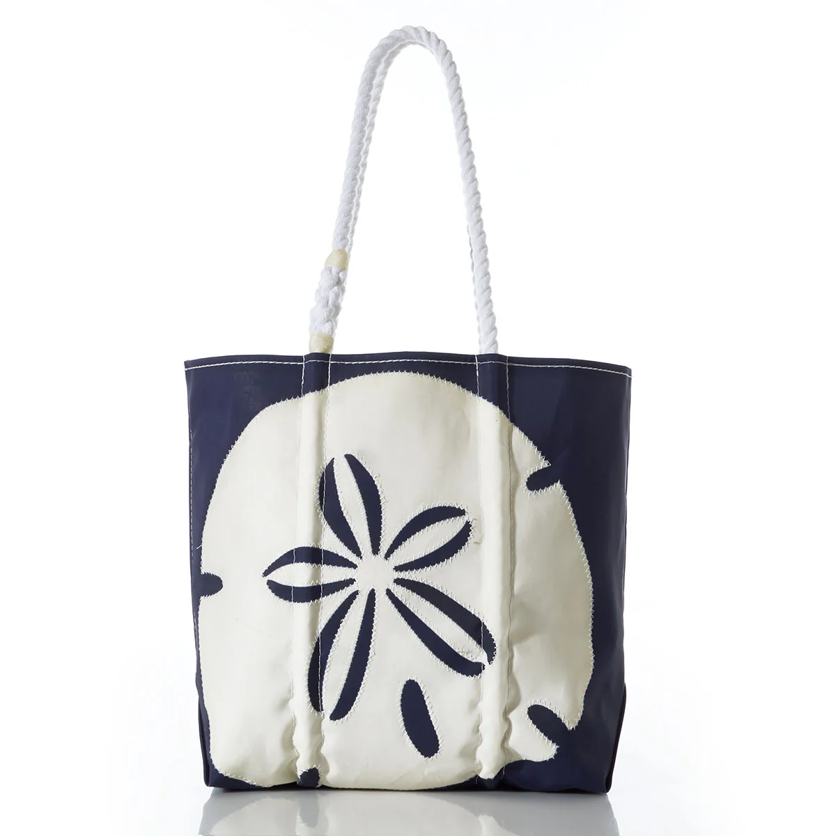 Image of White on Navy Sand Dollar Medium Tote