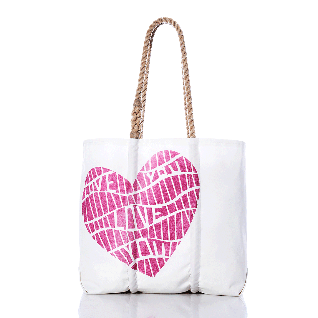 Hidden Message Heart Medium Tote
