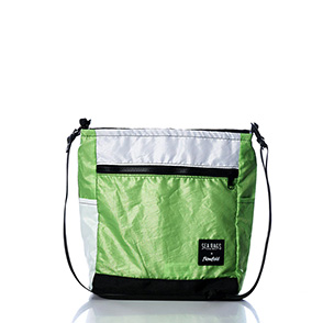 Vintage Green and White Medium Voyager Crew Crossbody