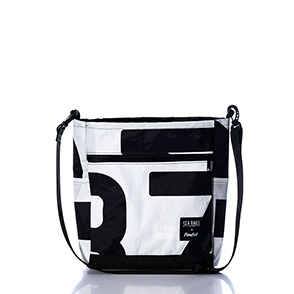 Vintage Black and White Medium Voyager Crew Crossbody