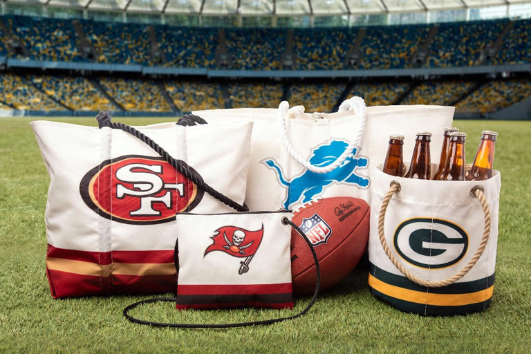 NFL bags on football field