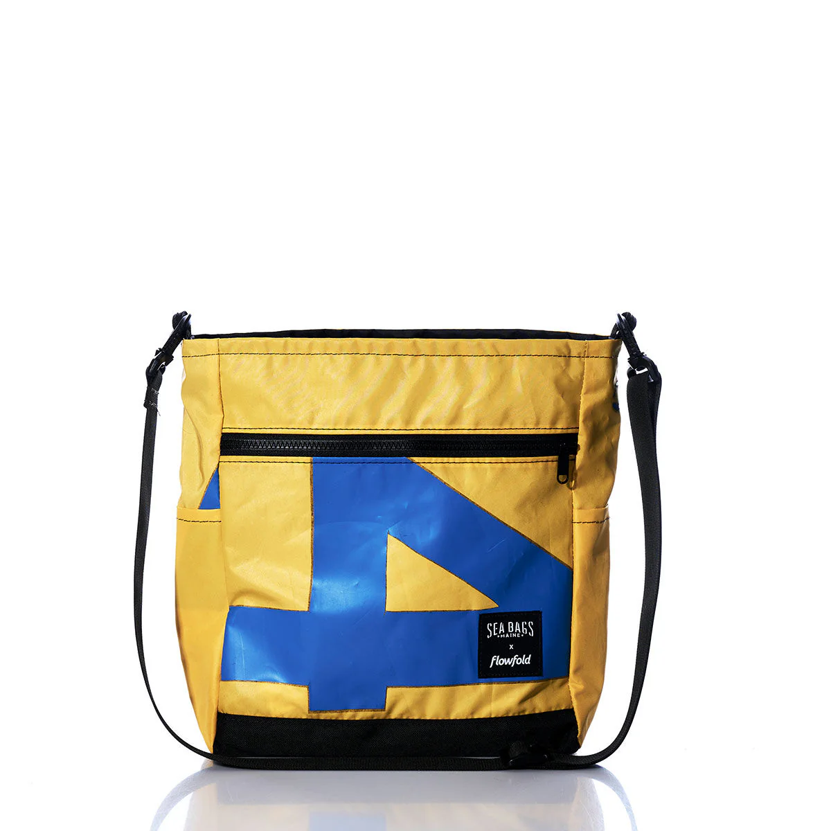 Image of Vintage Yellow and Blue 4 Medium Voyager Crew Crossbody