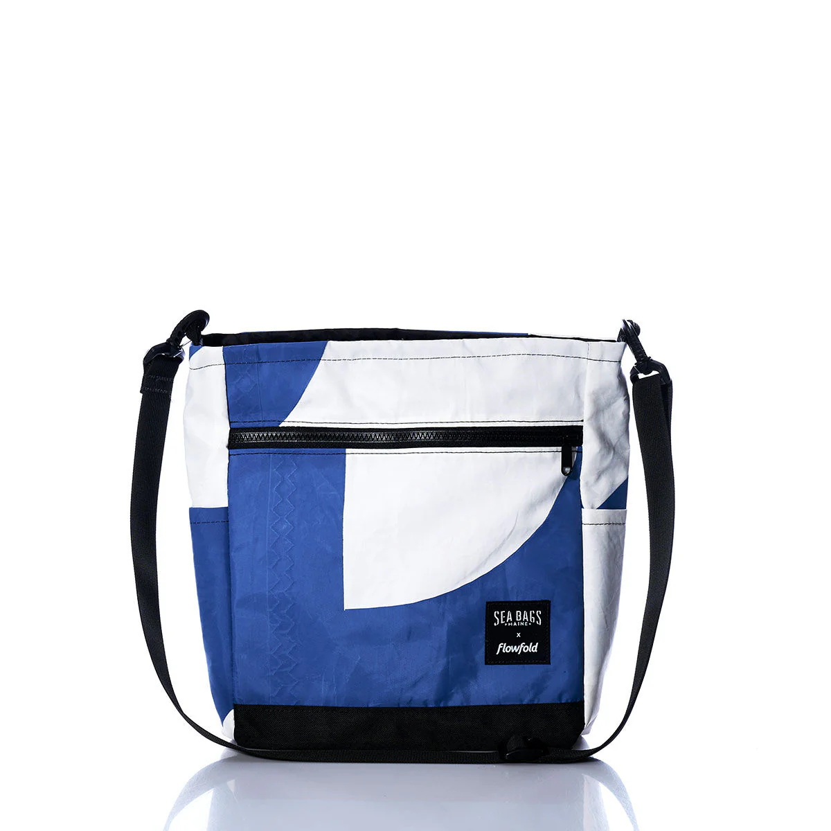 Image of Vintage Blue and White Medium Voyager Crew Crossbody