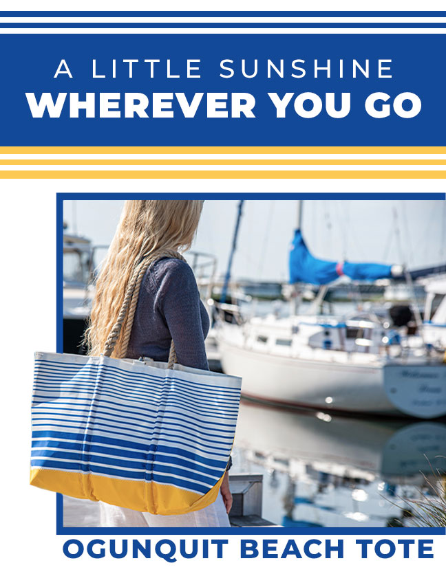Blue Stripe Ogunquit Beach Tote