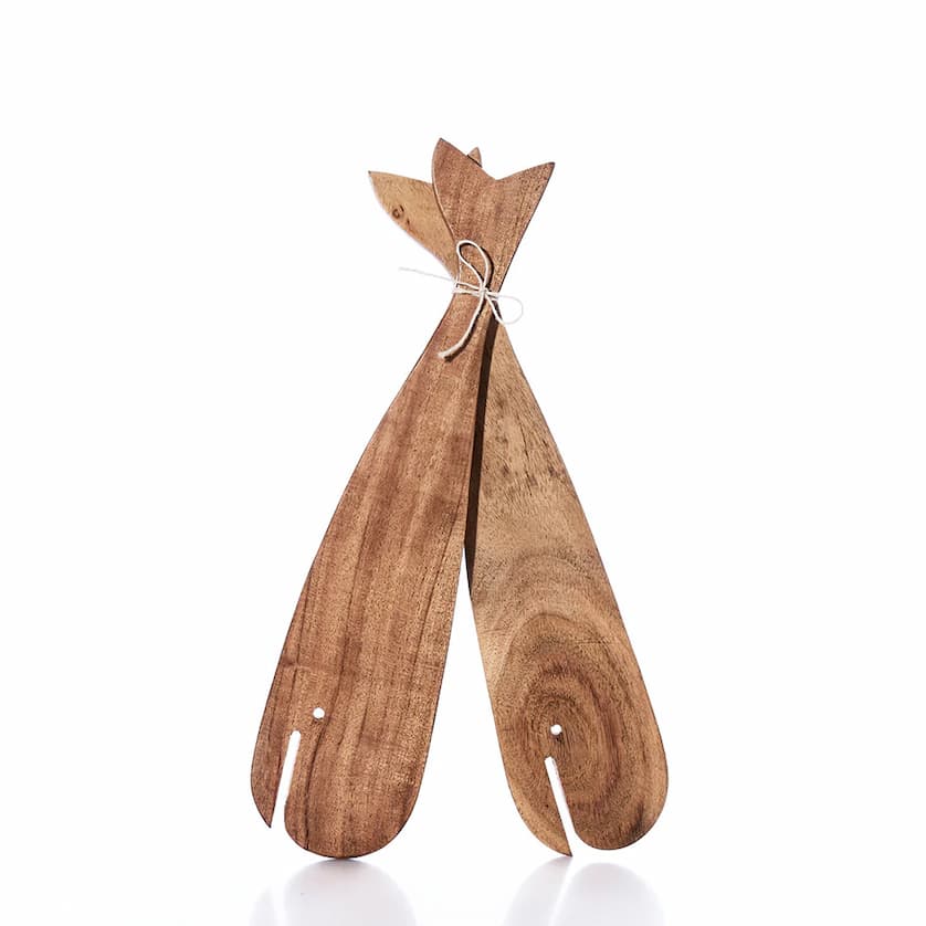 Salad Server Set - Wood Whales