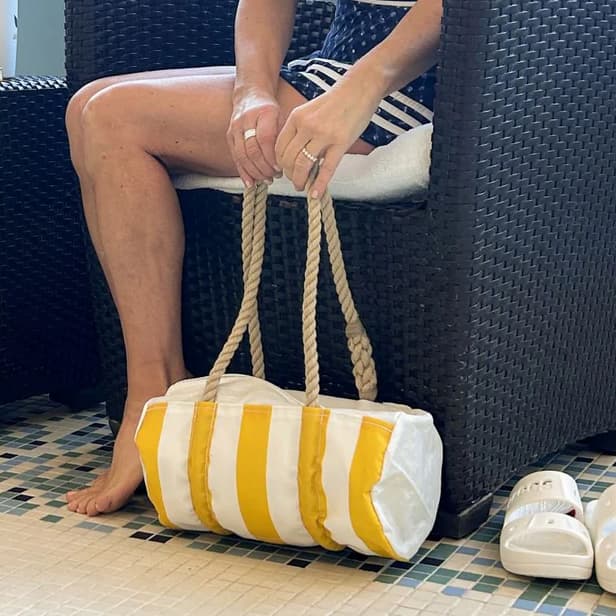 Sun & Sea Stripe Baguette Bag