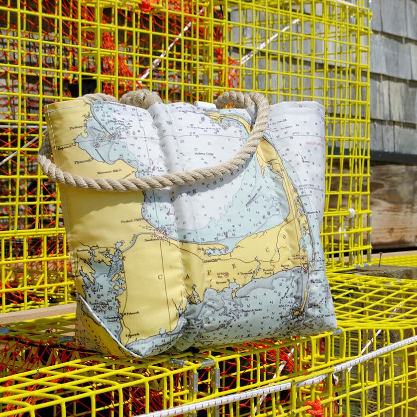 Cape Cod Nautical Chart Medium Tote
