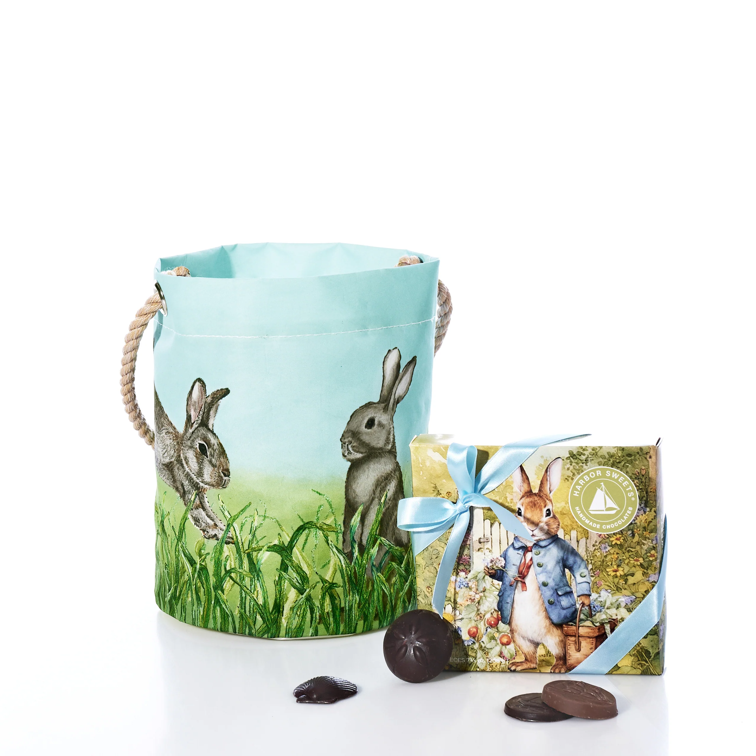 Image of Leaping Bunnies Bucket with Chocolates