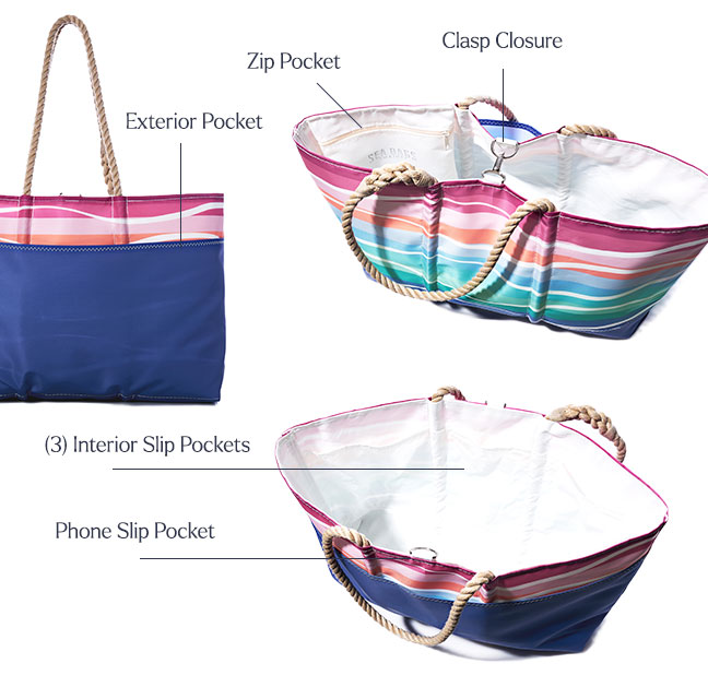 Sunset Ogunquit Tote Features