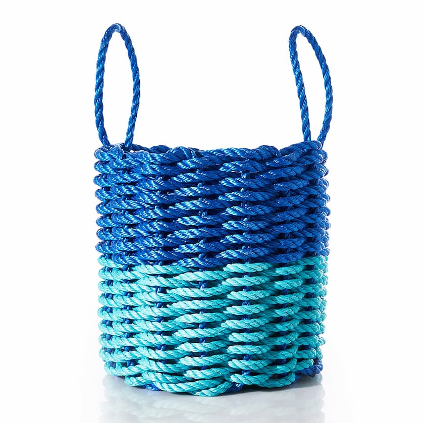 Fisherman Rope Basket - Blue & Teal