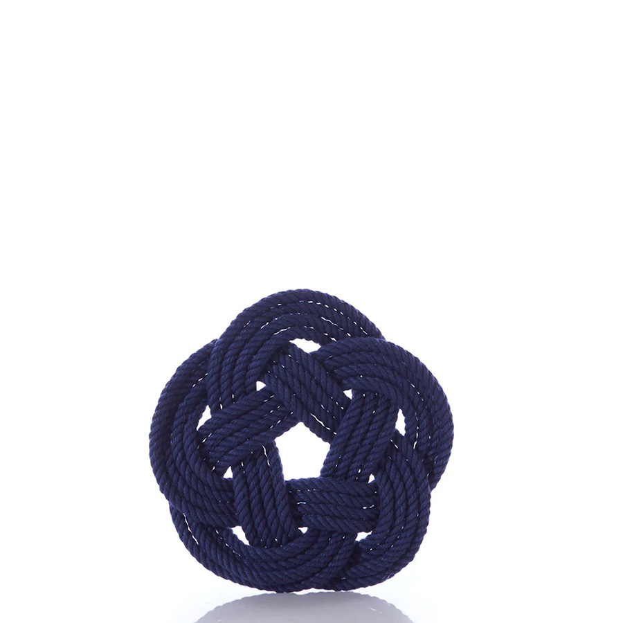 Nautical Sailor Knot Coasters-Navy