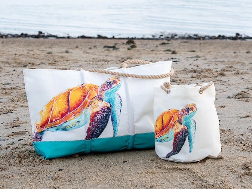 Multicolor Sea Turtle bags from Sea Bags 