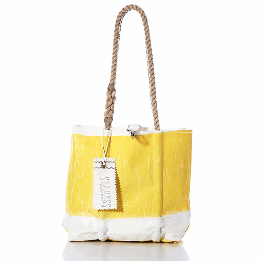 Vintage Yellow & White Handbag