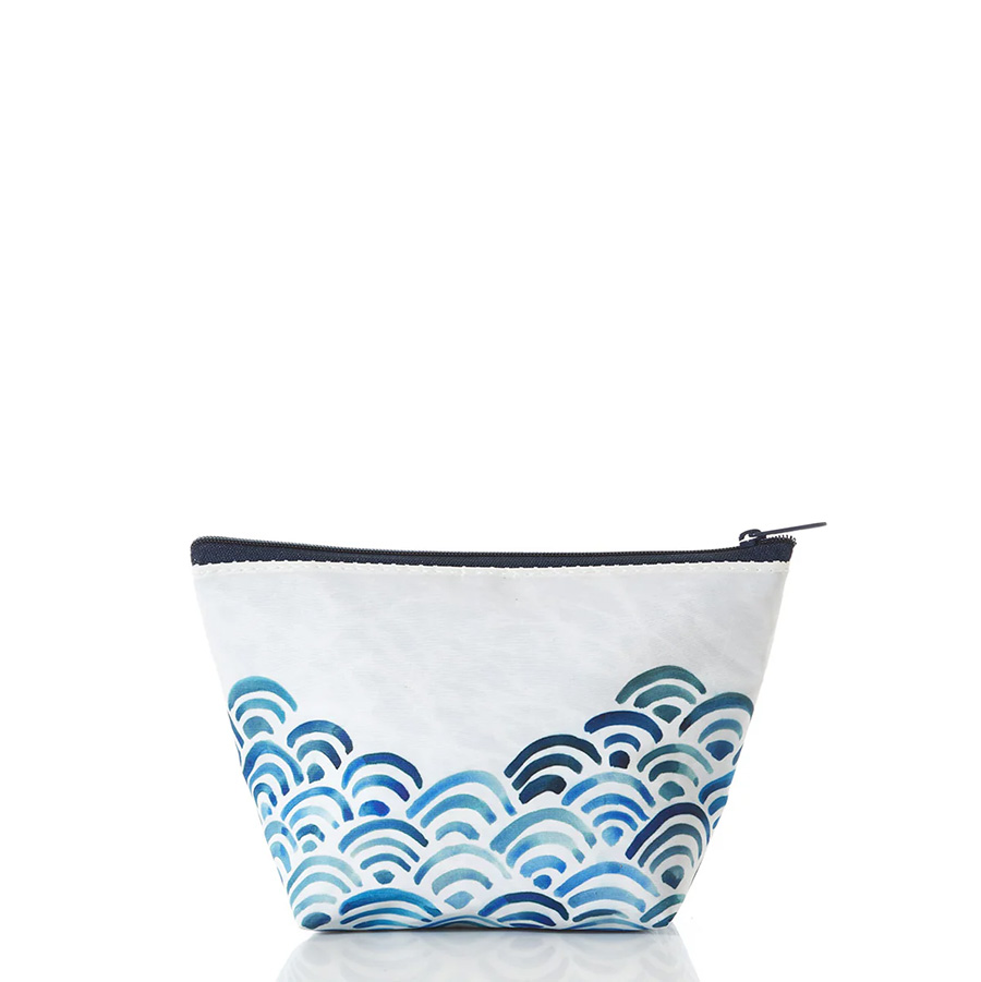 Watercolor Waves Cosmetic Bag