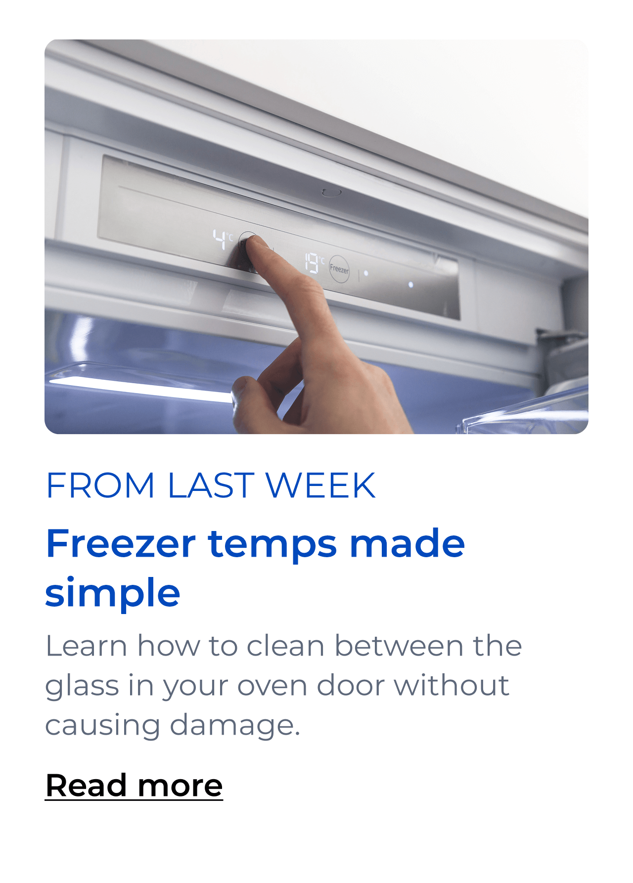 Freezer temps made simple. Stay informed with FDA food storage guidance and freezer best practices. Button: Read more