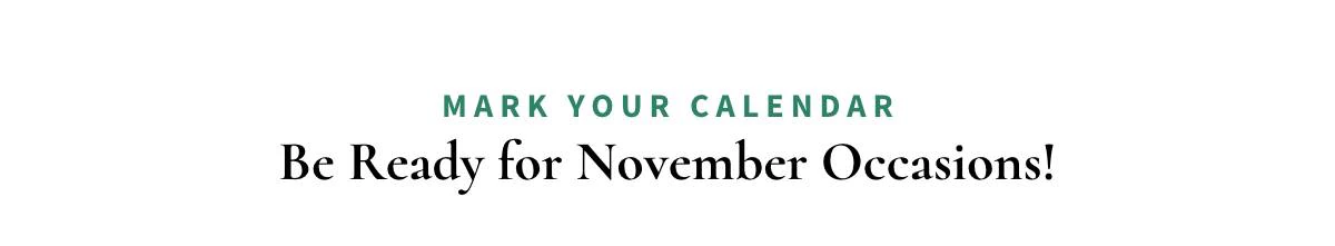 Mark Your Calendar »