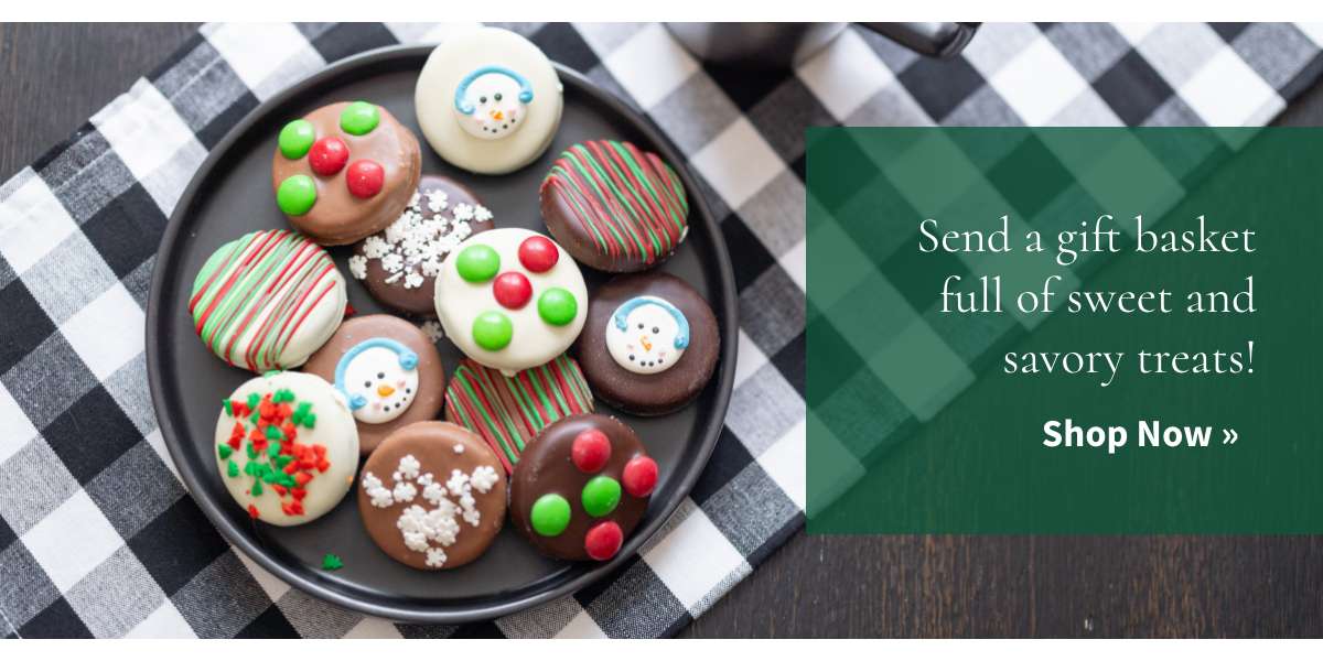 Send a gift basket full of sweet and savory treats! »