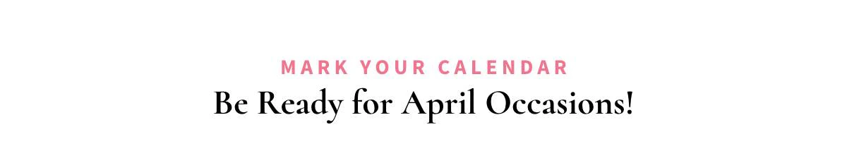 Mark Your Calendar »