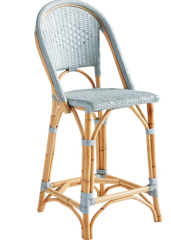 Sunwashed Riviera Rattan Counter Stool