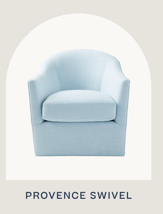 Provence Swivel Chair in Washed Linen Sky