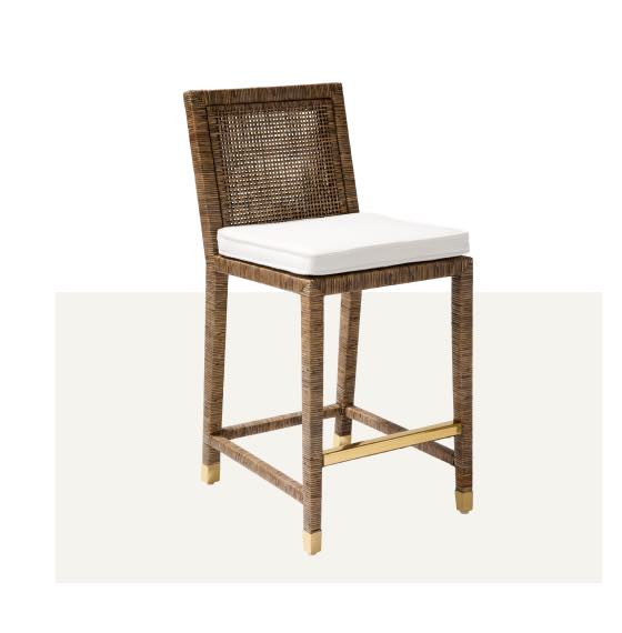 Balboa Rattan Counter Stool - Sepia
