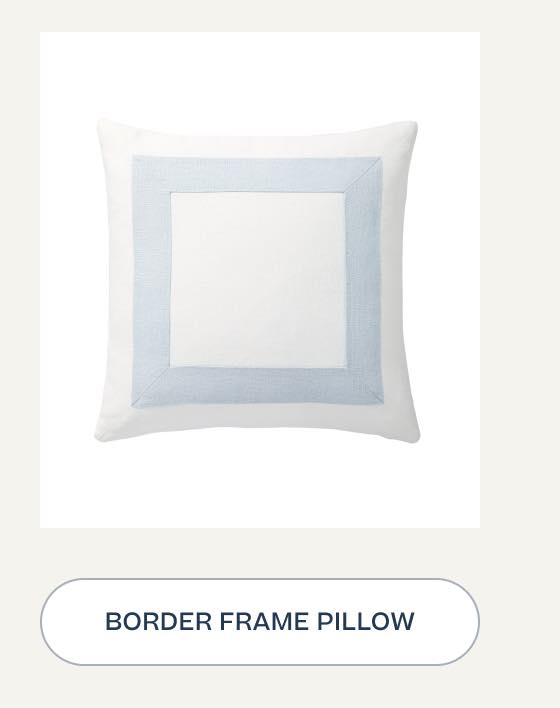 Border Frame Linen Pillow Cover